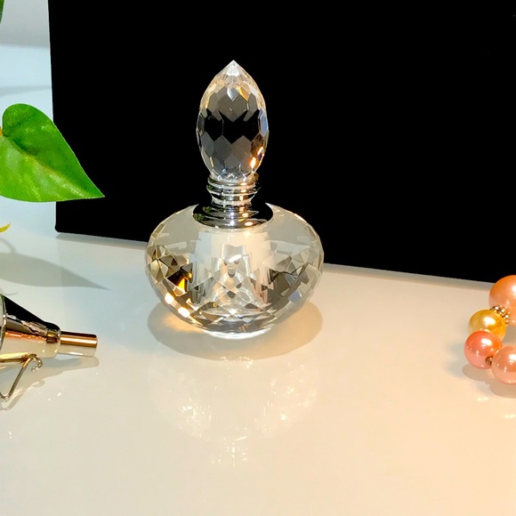 Other - Beautiful Crystal Perfume Bottle - Vtg New in Box